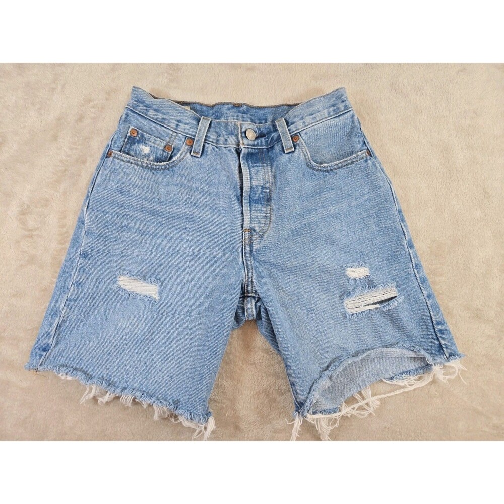 Levi's Women's 501  High-Rise Mid Thigh Jean Shorts Size 25 NWT Button Fly